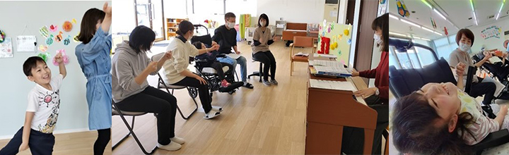 外部講師を招いて音楽教室やリズム遊びなど